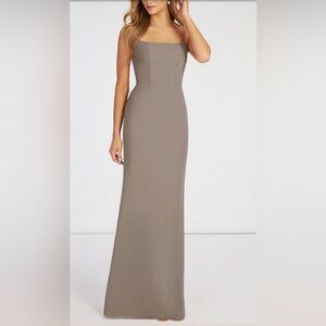 Azazie Tayla dress in taupe - new with tags
